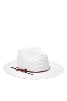 Fedora Hat with Leather Ribbon